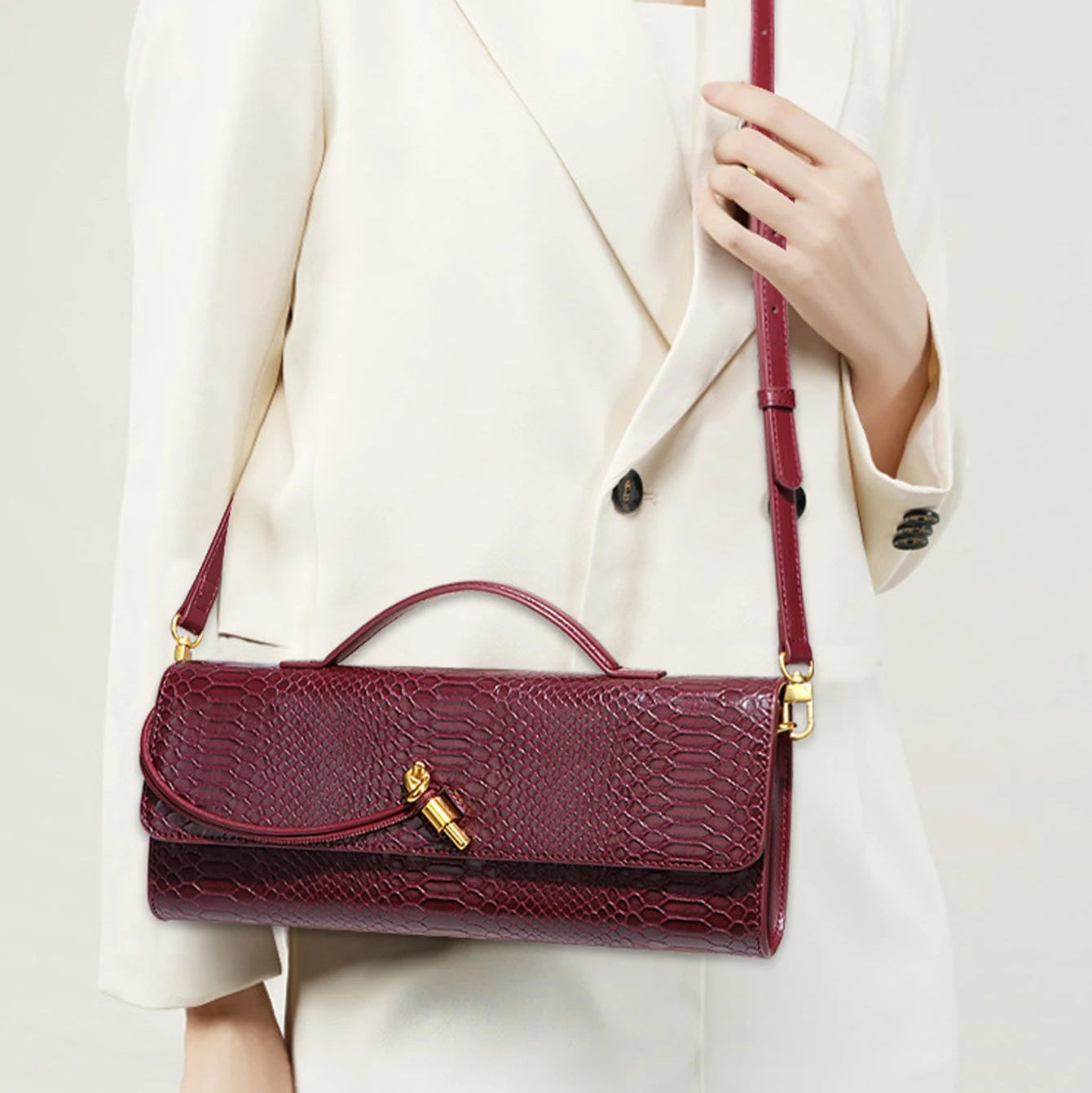 Savra Linear Clutch Bag